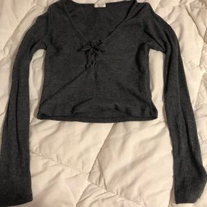 Long sleeve crop top